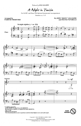 page one of A Night In Tunisia (arr. Paris Rutherford) (SATB Choir)