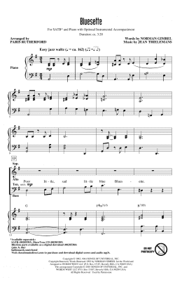 page one of Bluesette (arr. Paris Rutherford) (SATB Choir)