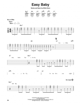 page one of Easy Baby (Guitar Lead Sheet)