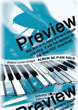 page one of Piano album - volume 1 (15 pieces for piano solo), edition I - 2012 (Romanian language edition)