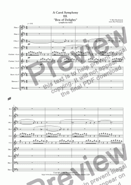 page one of A Carol Symphony III. "Box of Delights"
