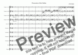 page one of Procession of the Nobles (for brass 10-piece)