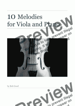 page one of 10 Melodies For Viola And Piano