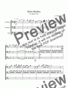 page one of Holst Medley