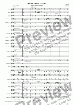 page one of What Child Is This (Green Sleeves) - Orchestra