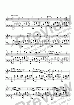 page one of Moderato in E flat major