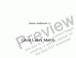 page one of Great Lakes March