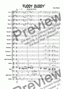 page one of Fuddy Duddy----Baritone Sax Feature
