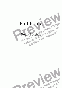 page one of Fuit homo