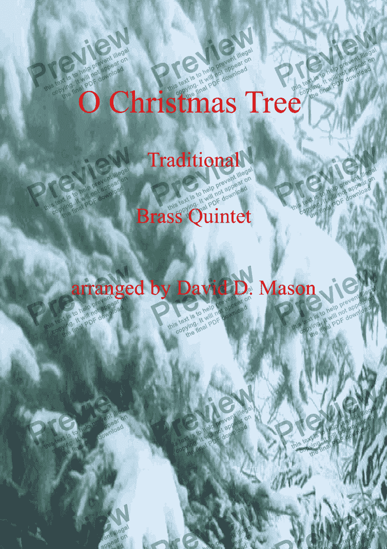 page one of O Christmas Tree
