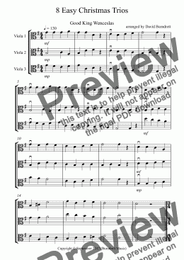 page one of 8 Easy Christmas Trios for Viola
