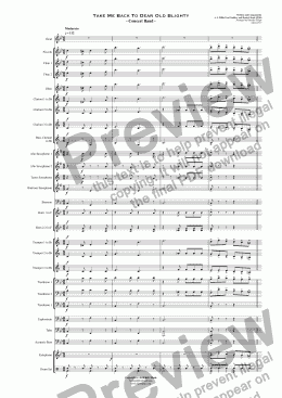 page one of Take Me Back To Dear Old Blighty - Concert Band 