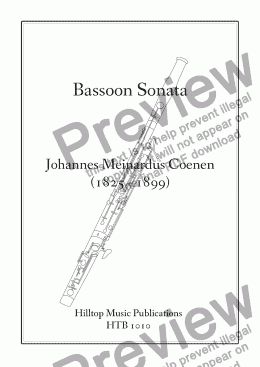 page one of Sonata for bassoon and piano