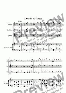 page one of 10 Christmas Carols for Flute Trio and Piano