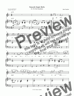 page one of Alto Sax solo-Smooth Jingle Bells