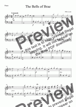 page one of Intermediate piano - The Bells of Brae