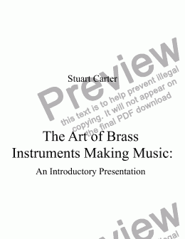 page one of The Art of Brass Instruments: Making Music