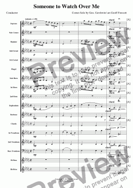 page one of Someone to Watch Over Me (Cornet Solo) Ver:2