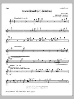 page one of Processional For Christmas - Flute (Choir Instrumental Pak)