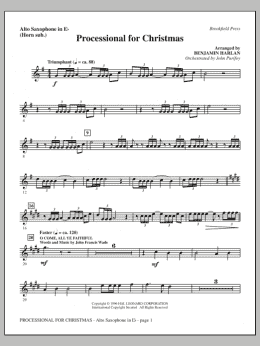 page one of Processional For Christmas - Alto Sax (sub. Horn) (Choir Instrumental Pak)