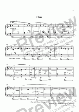 page one of Envoi, from Ten Short Easy Piano Pieces