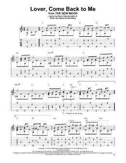 page one of Lover, Come Back To Me (Solo Guitar Tab)