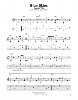 page one of Blue Skies (Solo Guitar)