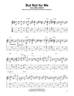 page one of But Not For Me (Solo Guitar Tab)