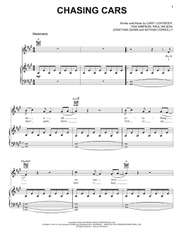 page one of Chasing Cars (Vocal Pro + Piano/Guitar)