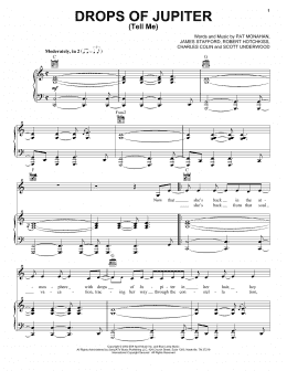 page one of Drops Of Jupiter (Tell Me) (Vocal Pro + Piano/Guitar)