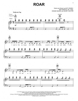 page one of Roar (Vocal Pro + Piano/Guitar)
