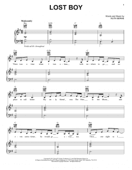 page one of Lost Boy (Vocal Pro + Piano/Guitar)