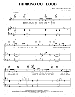 page one of Thinking Out Loud (Vocal Pro + Piano/Guitar)