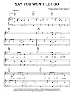 page one of Say You Won't Let Go (Vocal Pro + Piano/Guitar)