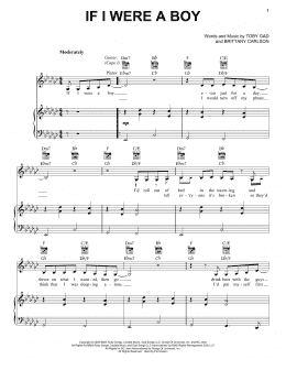 page one of If I Were A Boy (Vocal Pro + Piano/Guitar)