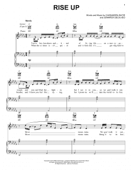 page one of Rise Up (Vocal Pro + Piano/Guitar)