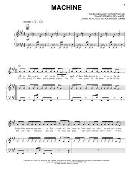page one of Machine (Piano, Vocal & Guitar Chords (Right-Hand Melody))
