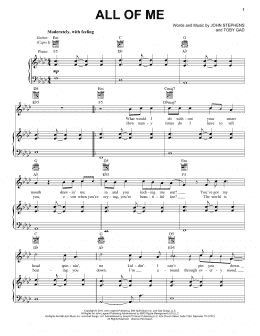 page one of All Of Me (Vocal Pro + Piano/Guitar)