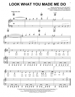 page one of Look What You Made Me Do (Vocal Pro + Piano/Guitar)