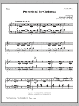 page one of Processional For Christmas - Piano (Choir Instrumental Pak)