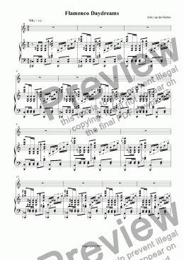 page one of Flamenco Daydreams (juvenilia, clarinet + piano)