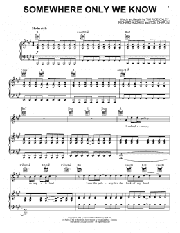 page one of Somewhere Only We Know (Vocal Pro + Piano/Guitar)
