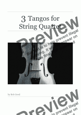 page one of A Collection of 3 Tangos for String Quartet