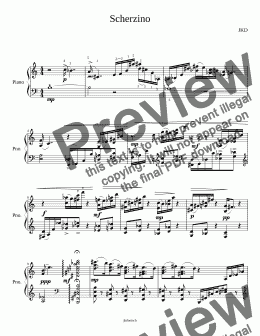 page one of Travesuras para piano