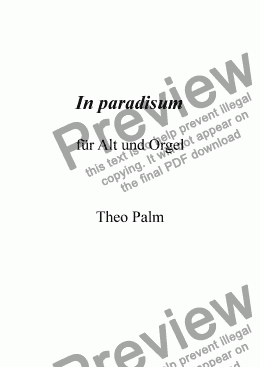 page one of In paradisum 