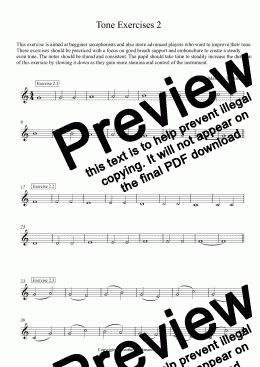 page one of Tone Exercises 2