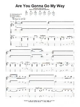 page one of Are You Gonna Go My Way (Guitar Tab)