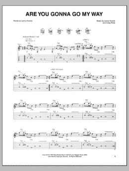 page one of Are You Gonna Go My Way (Guitar Tab)