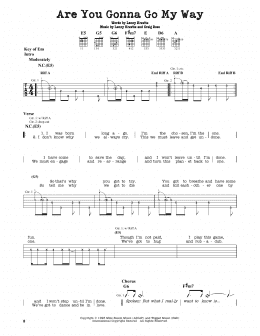 page one of Are You Gonna Go My Way (Guitar Lead Sheet)