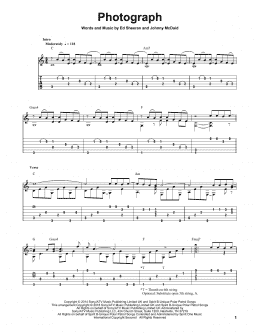 page one of Photograph (Solo Guitar)